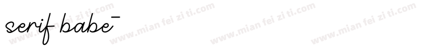 serif babe字体转换